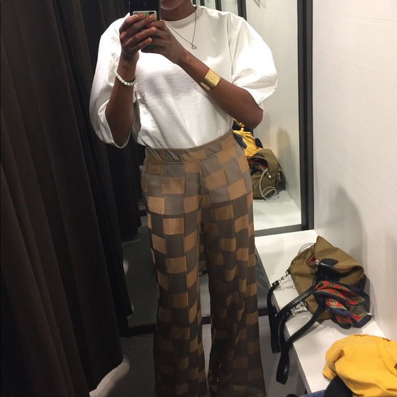 Zara Gold and Silver Sheer Pants - Picture 6 of 9